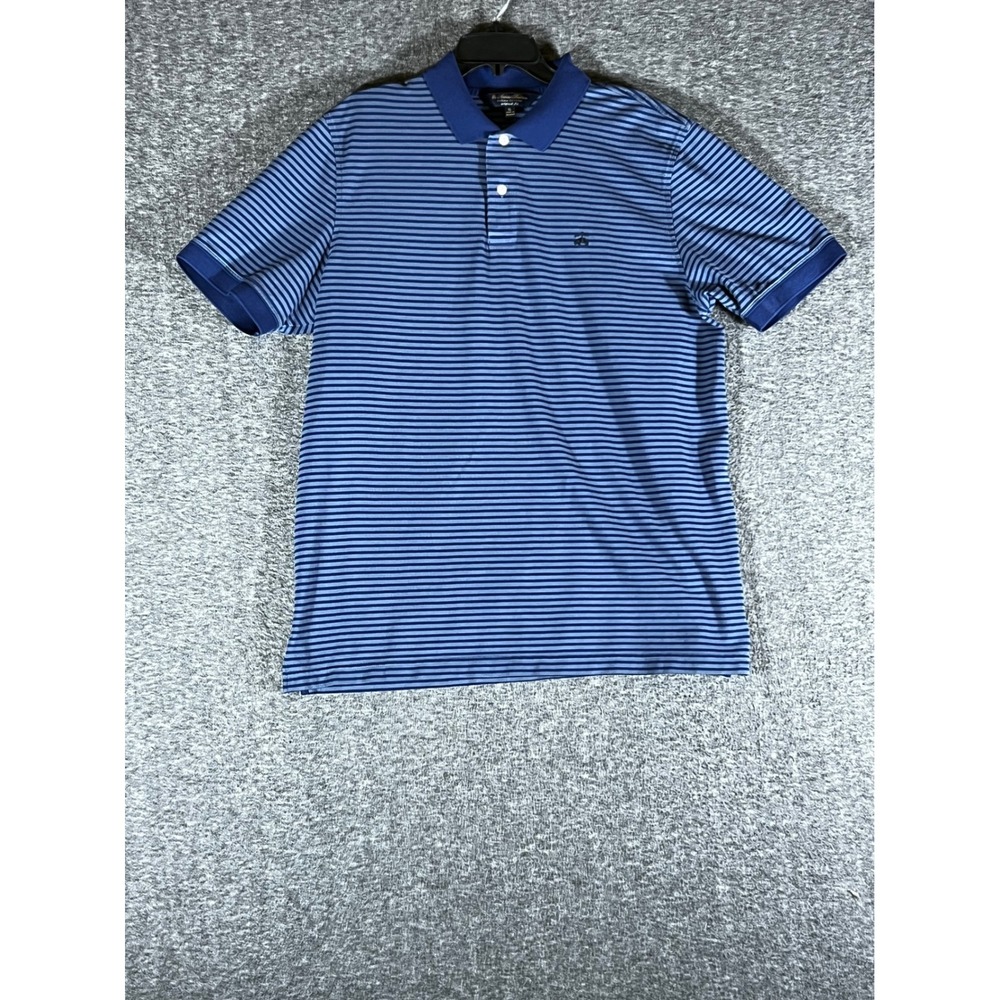 Brooks Brothers‎ Mens XL Blue Striped Supima Cotton Original Fit Polo Shirt